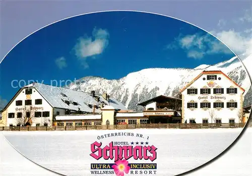 AK / Ansichtskarte Mieming Wellnesshotel Schwarz Winterlandschaft Alpen Mieming