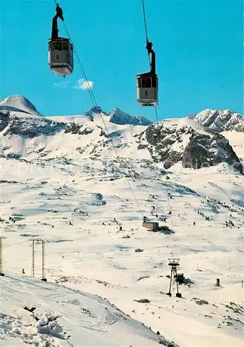 AK / Ansichtskarte Dachstein_Steiermark Dachsteinseilbahn mit Oberfeld Dachstein_Steiermark
