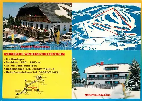 AK / Ansichtskarte Obergoesel_Wolfsberg Goeslerhuette Naturfreundehaus Skigebiet Weinebene Obergoesel Wolfsberg