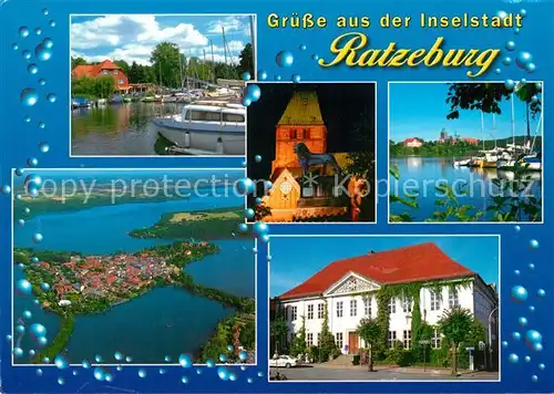 AK / Ansichtskarte Ratzeburg Bootshafen Fliegeraufnahme  Ratzeburg