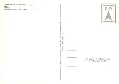 AK / Ansichtskarte Greifswald Stadtansicht Markt Backsteinhaeuser Markt Chronik Greifswald