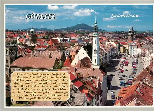 AK / Ansichtskarte Goerlitz_Niederschlesien Stadtansicht Chronik Goerlitz_Niederschlesien