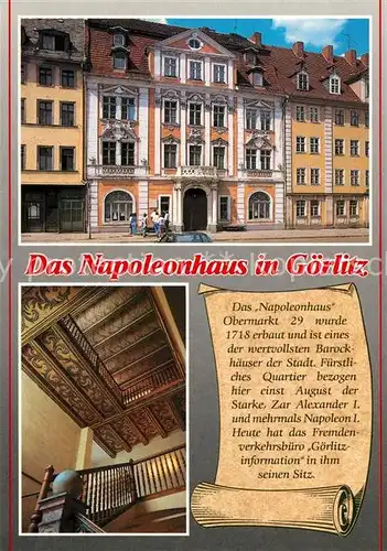 AK / Ansichtskarte Goerlitz_Sachsen Napoleonhaus Chronik Goerlitz Sachsen