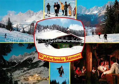AK / Ansichtskarte Ramsau_Dachstein_Steiermark Waldschenke Skipisten Winterlandschaften Ramsau_Dachstein