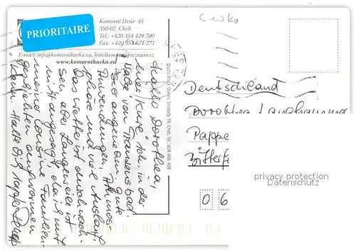 AK / Ansichtskarte Cheb Hotel Komorni Cheb