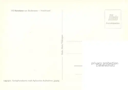 AK / Ansichtskarte Konstanz_Bodensee Inselhotel Konstanz_Bodensee