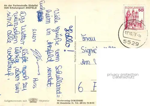 AK / Ansichtskarte Arzfeld Kirche Arzfeld