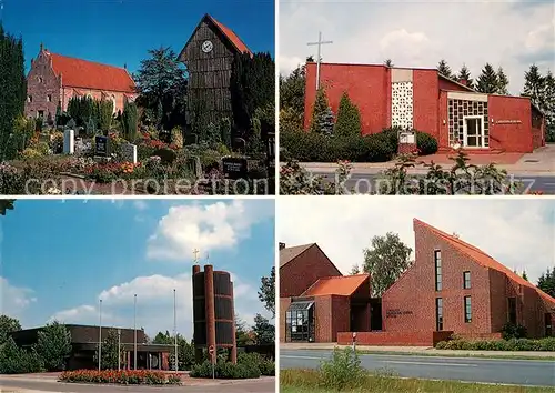AK / Ansichtskarte Edewecht St. Nikolai Kirche Christus Kirche  Edewecht