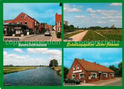 AK / Ansichtskarte Detern Kirchstrasse Aper Tief Detemer Krug Detern