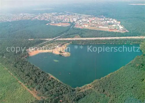 AK / Ansichtskarte Walldorf_Hessen Fliegeraufnahme Badesee Walldorf Hessen