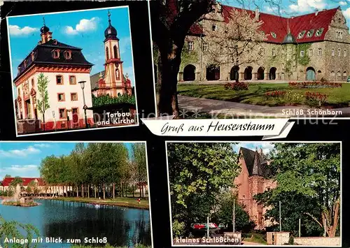 AK / Ansichtskarte Heusenstamm Schloss Sch?nborn Schl?sschen Kirche Heusenstamm