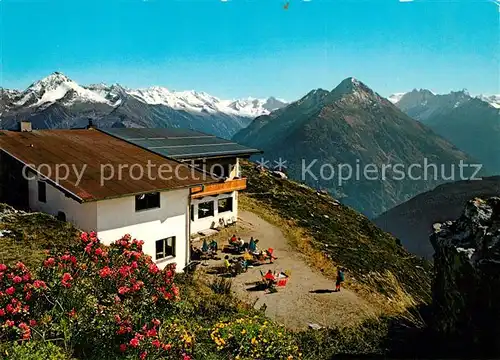 AK / Ansichtskarte Finkenberg_Tirol Berggasthof Penkenjoch Zillertal Blick gegen Ahornspitze Stillupptal Tristner und Floitengrund Alpenpanorama Finkenberg Tirol