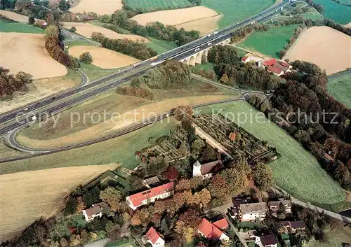 AK / Ansichtskarte Exter Autobahnkirche A2 Fliegeraufnahme Exter