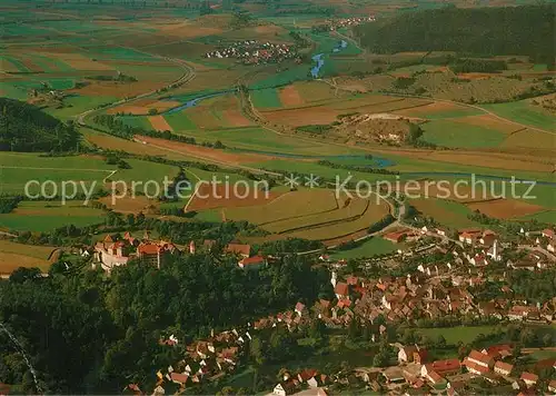 AK / Ansichtskarte Harburg_Schwaben Romantische Strasse Fliegeraufnahme Harburg Schwaben