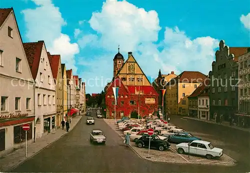 AK / Ansichtskarte Weiden_Oberpfalz Oberer Markt mit Rathaus Weiden Oberpfalz