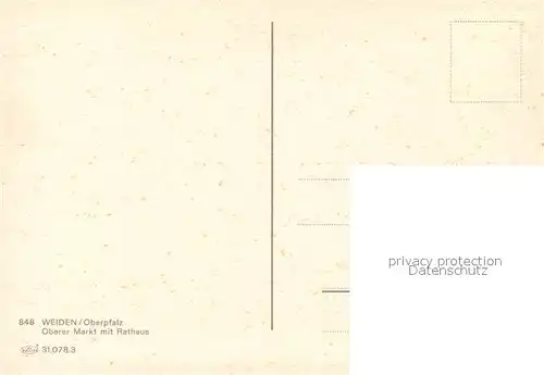 AK / Ansichtskarte Weiden_Oberpfalz Oberer Markt mit Rathaus Weiden Oberpfalz