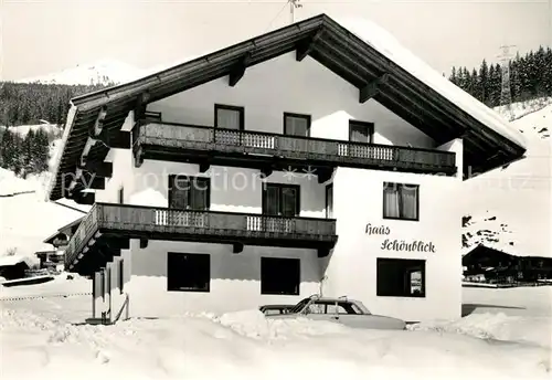 AK / Ansichtskarte Gerlos Gaestehaus Pension Haus Schoenblick Zillertal im Winter Gerlos