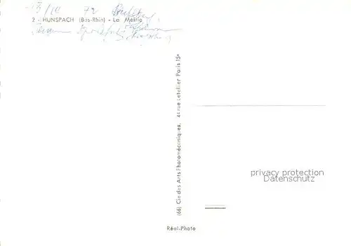 AK / Ansichtskarte Hunspach La Mairie Fachwerkhaus Storchennest Hunspach
