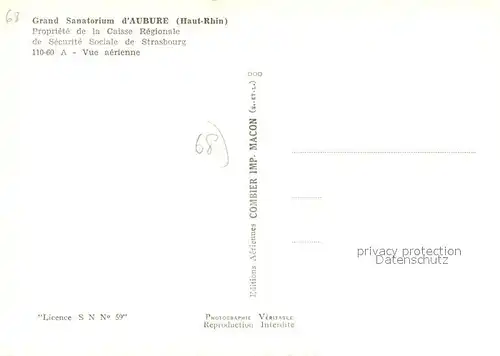 AK / Ansichtskarte Aubure_Haut_Rhin Grand Sanatorium vue aerienne Aubure_Haut_Rhin