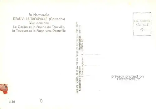 AK / Ansichtskarte Trouville Deauville Casino Piscine de Trouville la Touques et la Plage vers Deauville vue aerienne Trouville Deauville