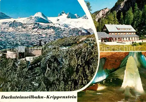 AK / Ansichtskarte Krippenstein Dachsteinseilbahn Bergstation Mittelstation Dachstein Eishoehlen Krippenstein