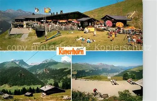 AK / Ansichtskarte Davos_GR Rinerhorn Bergrestaurant Jatzmeder Sessellift Amselfluh  Davos_GR