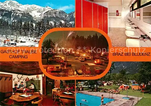 AK / Ansichtskarte Braz Gasthof Traube Camping Schwimmbad Braz