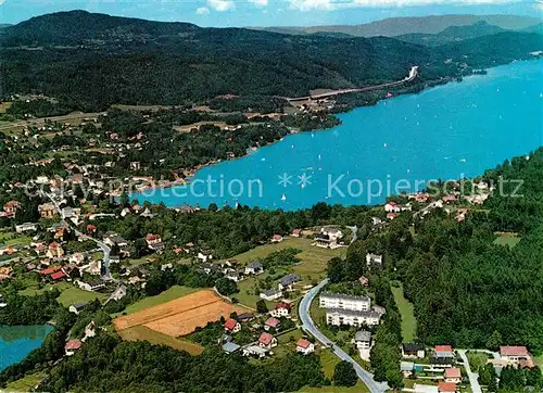 AK / Ansichtskarte Velden_Woerthersee Fliegeraufnahme Baeckerteich Velden Woerthersee