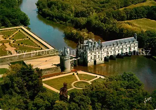 AK / Ansichtskarte Chenonceaux_Indre_et_Loire Fliegeraufnahme Chateau  Chenonceaux_Indre