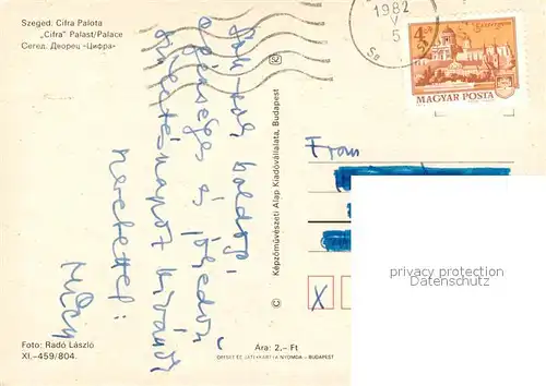 AK / Ansichtskarte Szeged Cifra Palast Szeged