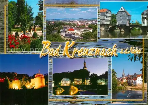 AK / Ansichtskarte Bad_Kreuznach Brueckenhaeuser Kauzenburg Kurpark Bad_Kreuznach