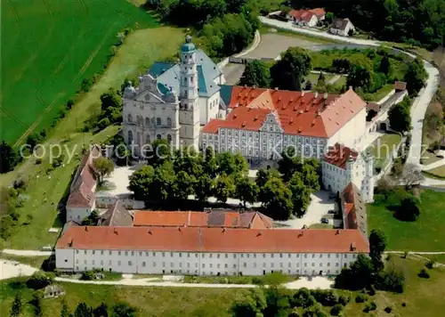 AK / Ansichtskarte Neresheim Fliegeraufnahme Abtei Abteikirche Balthasar Neumann Neresheim