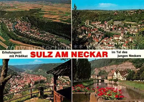 AK / Ansichtskarte Sulz_Neckar Fliegeraufnahme Stadtansichten Sulz Neckar