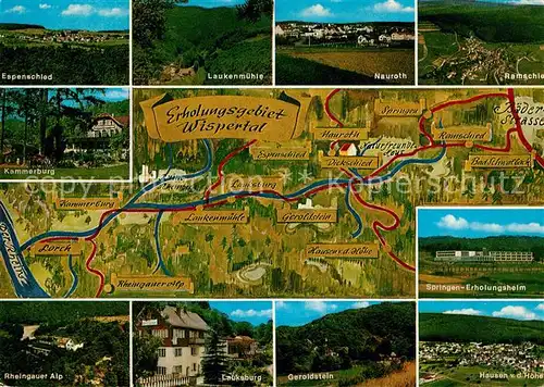 AK / Ansichtskarte Wispertal Espenschled Laukenmuehle Nauroth Springen Erholungsheim Gerolstein Wispertal