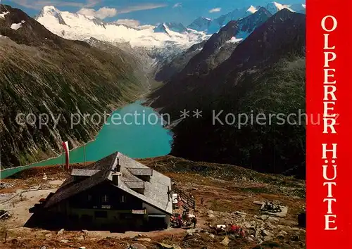AK / Ansichtskarte Olpererhuette Schlegeisstausee Gross Moeseler Hochfeller Hochferner Olpererhuette