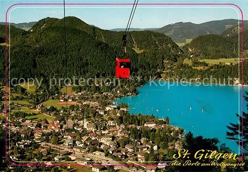 AK / Ansichtskarte St_Gilgen_Salzkammergut Fliegeraufnahme Gondelbahn Zwoelferhorn St_Gilgen_Salzkammergut