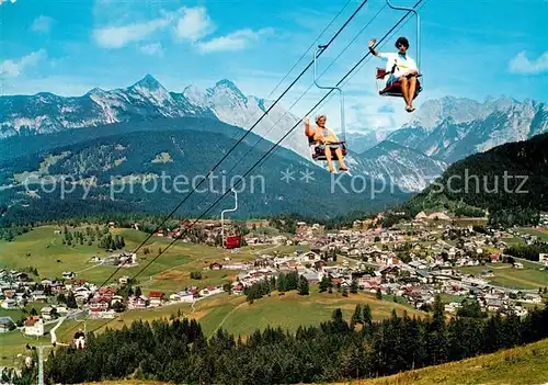 AK / Ansichtskarte Seefeld_Tirol Fliegeraufnahme Gschwandkopflift Karwendel Seefeld Tirol