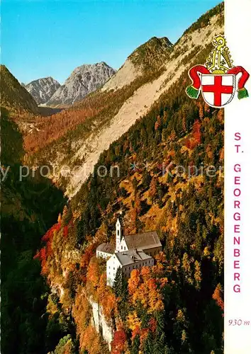 AK / Ansichtskarte Georgenberg_St Wallfahrtskirche Fliegeraufnahme Georgenberg_St