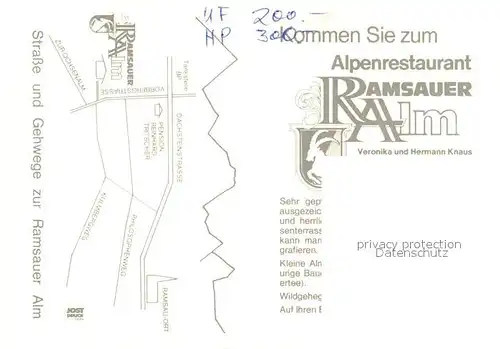 AK / Ansichtskarte Ramsau_Dachstein_Steiermark Ramsauer Alm Alpenrestaurant Steinbock  Ramsau_Dachstein