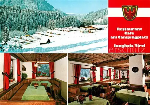 AK / Ansichtskarte Jungholz_Tirol Restaurant Cafe am Campingplatz Winter Jungholz Tirol