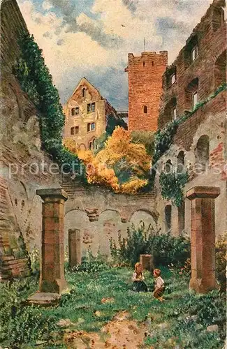 AK / Ansichtskarte Hoffmann_Heinrich Wertheim Schloss  Hoffmann Heinrich