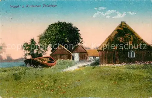 AK / Ansichtskarte Bauernhaus Widoki z Krolestwa Polskiego  Bauernhaus