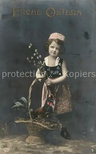 AK / Ansichtskarte Foto_EAS_Nr. 4 Ostern Kind Hahn Weidenkaetzchen  Foto_EAS_Nr.