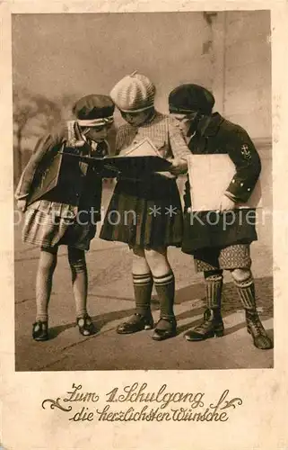 AK / Ansichtskarte Kinder_Child_Enfants Einschulung  Kinder_Child_Enfants