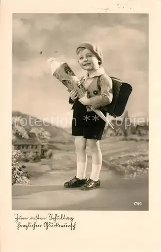 AK / Ansichtskarte Kinder_Child_Enfants Einschulung Schultuete  Kinder_Child_Enfants