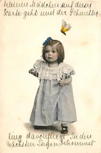 AK / Ansichtskarte Kinder_Child_Enfants Schmetterling  Kinder_Child_Enfants