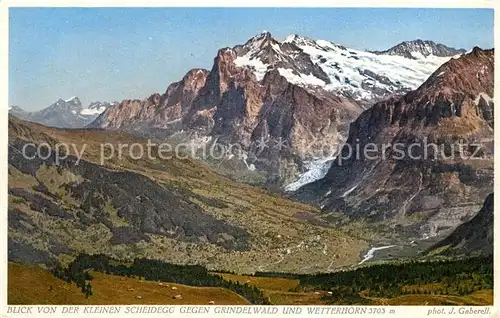 AK / Ansichtskarte Foto_Gaberell_J._Nr. 6088 Grindelwald Wetterhorn  Foto_Gaberell_J._Nr.