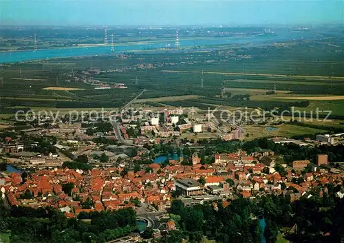 AK / Ansichtskarte Stade_Niederelbe Fliegeraufnahme Stade Niederelbe