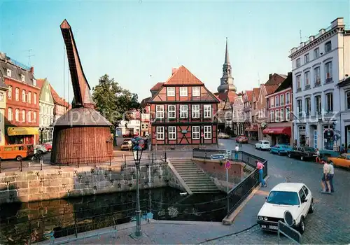 AK / Ansichtskarte Stade_Niederelbe Alter Hafen Kran Stade Niederelbe