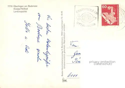 AK / Ansichtskarte ueberlingen_Bodensee Landungsplatz ueberlingen Bodensee